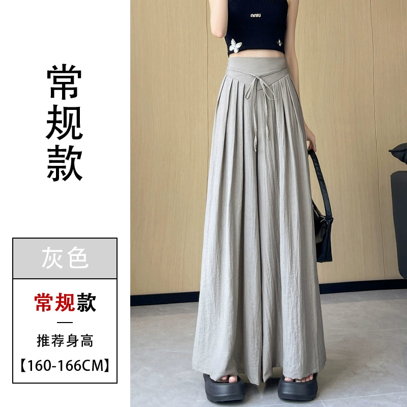 Importé - Pantalon Femme Coton Taille Haute Décontracté