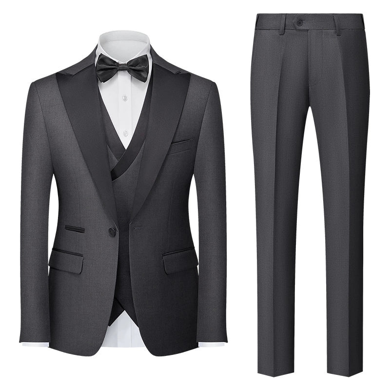 Importé - Ensemble Smoking Costume Homme Style Britannique 3 Pièces