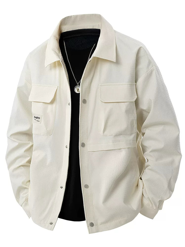 Importé - Veste Sur-Chemise Homme Décontracté Col Revers