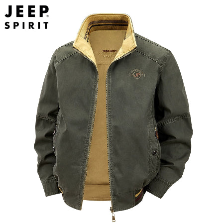 Importé - Veste Jacket 2Face Homme Col Montant Manches Longues 100% coton