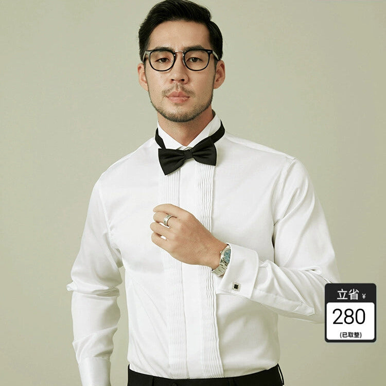 Importé - Chemise Homme de Smoking Décontractée Manches Longues