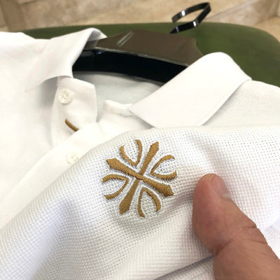 Importé - Polo Brodé Homme Décontracté Manches Courtes
