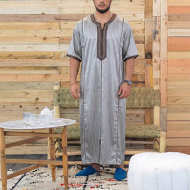 Importé - Boubou Homme Marocain broder Décontracté