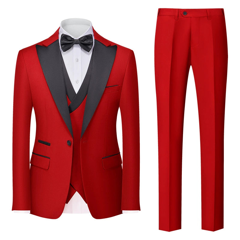 Importé - Ensemble Smoking Costume Homme Style Britannique 3 Pièces