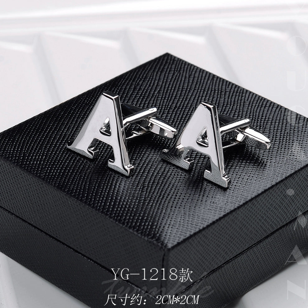 Importé - Boutons de Manchettes Homme - En Argent Brillant