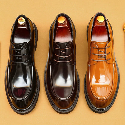 Importé - Chaussure Cuir Verni Homme Derby Décontractée