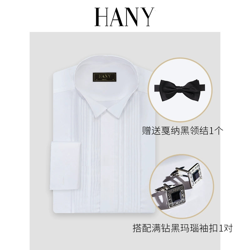 Importé - Chemise Homme de Smoking Décontractée Manches Longues