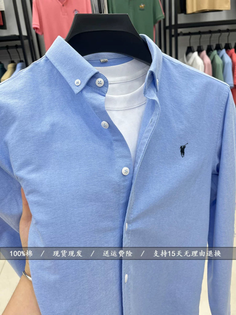 Importé - Chemise Homme Manches Longues 100% Coton