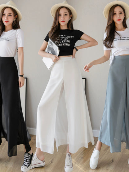 Importé - Pantalon Femme En Mousseline De Soie