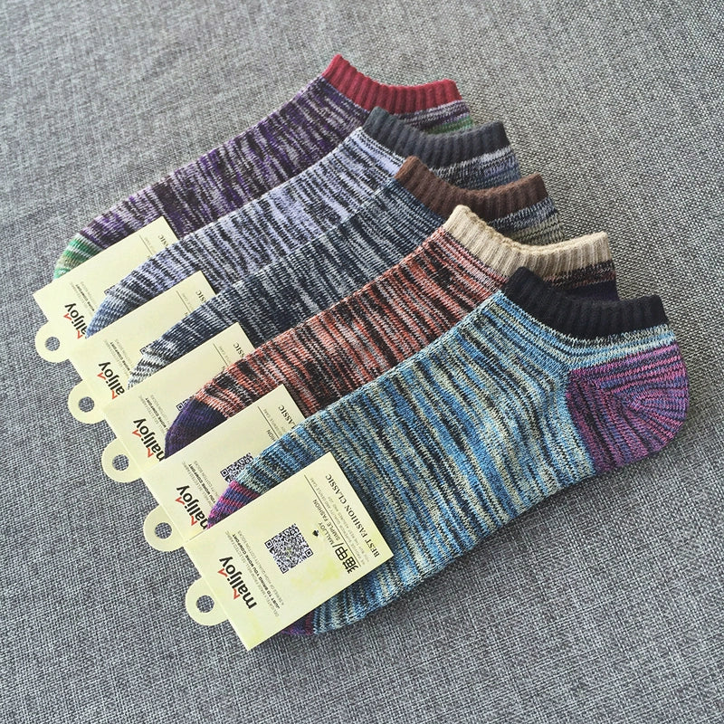 Importé - Lot de 5 Paires Chaussettes Sport Tendance 100% Coton