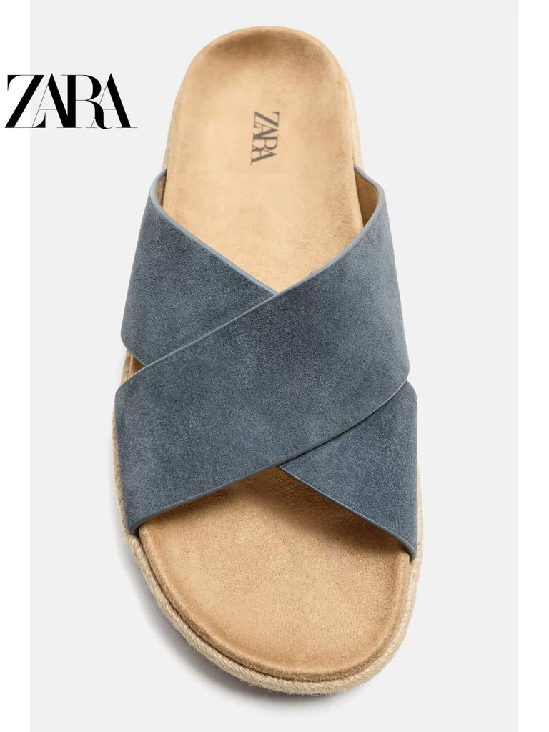 Importé - ZARA NEW - Sandales Homme A Lanières En Cuir