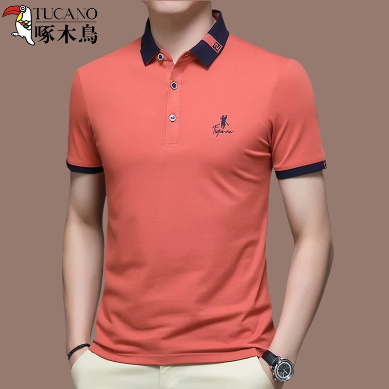 Importé - Polo Brodé Homme Manche Courts