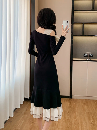 Importé - Robe Femme Nœud Papillon Tendance
