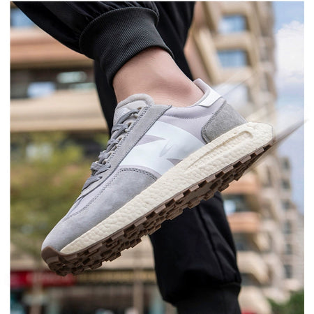 Importé - Chaussure Basket Mixte Sport Cuir Daim Mailles