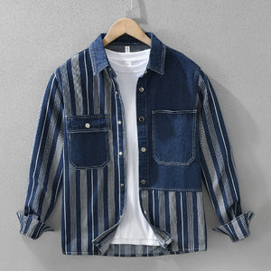 Importé - Chemise Veste Homme En Coton 100%  Manches Longues Tendance