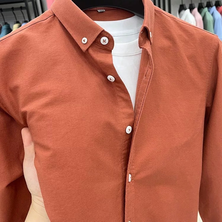 Importé - Chemise Homme Manches Longues Pur Coton