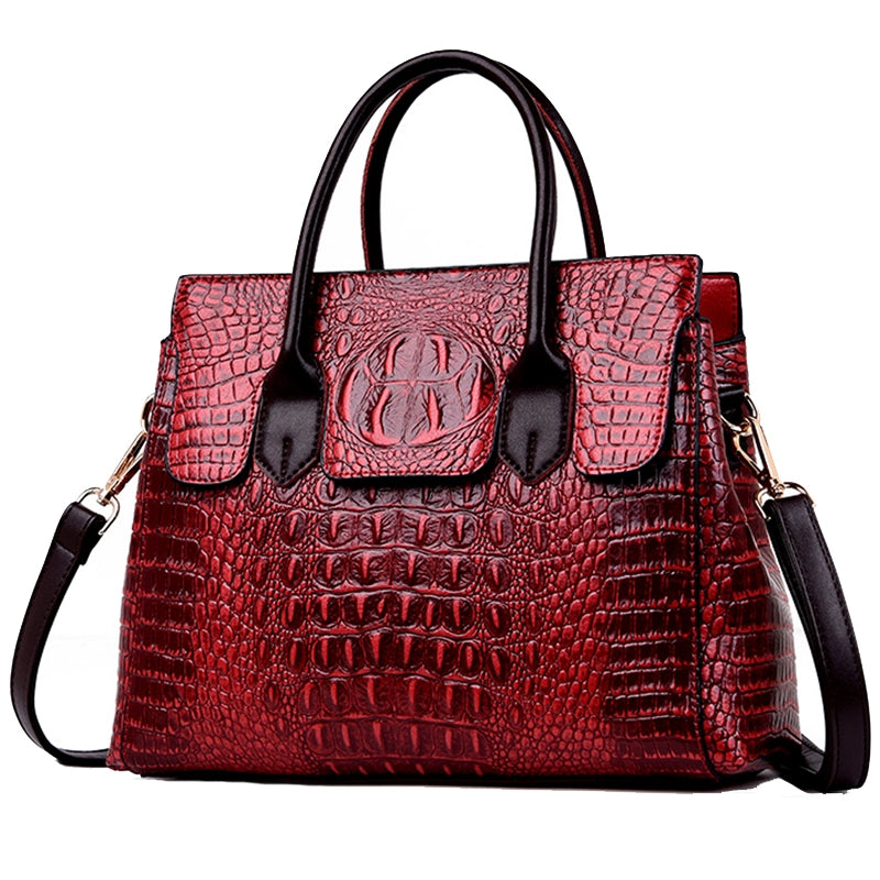 Importé - Sac À Bandoulière  En Cuir Femme Décontracté Motif Croco