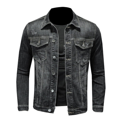 Importé - Jacket Coton Jean Homme Manche Longue