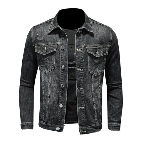 Importé - Jacket Coton Jean Homme Manche Longue