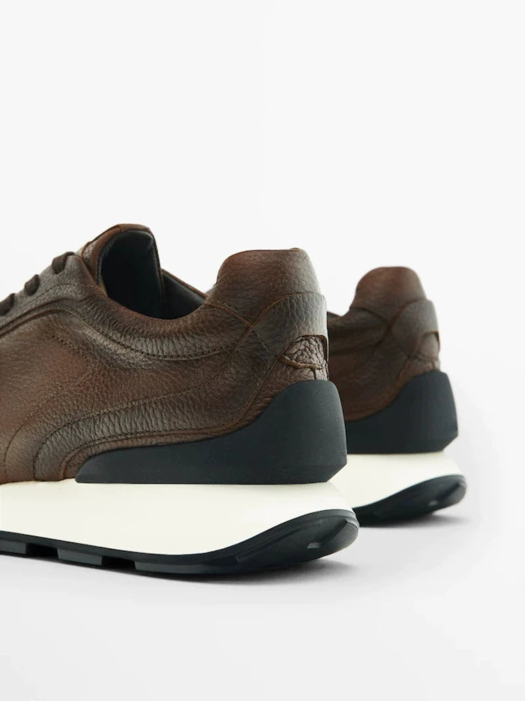 Importé - Chaussure Homme Basket Sport Décontractées En Cuir Véritable