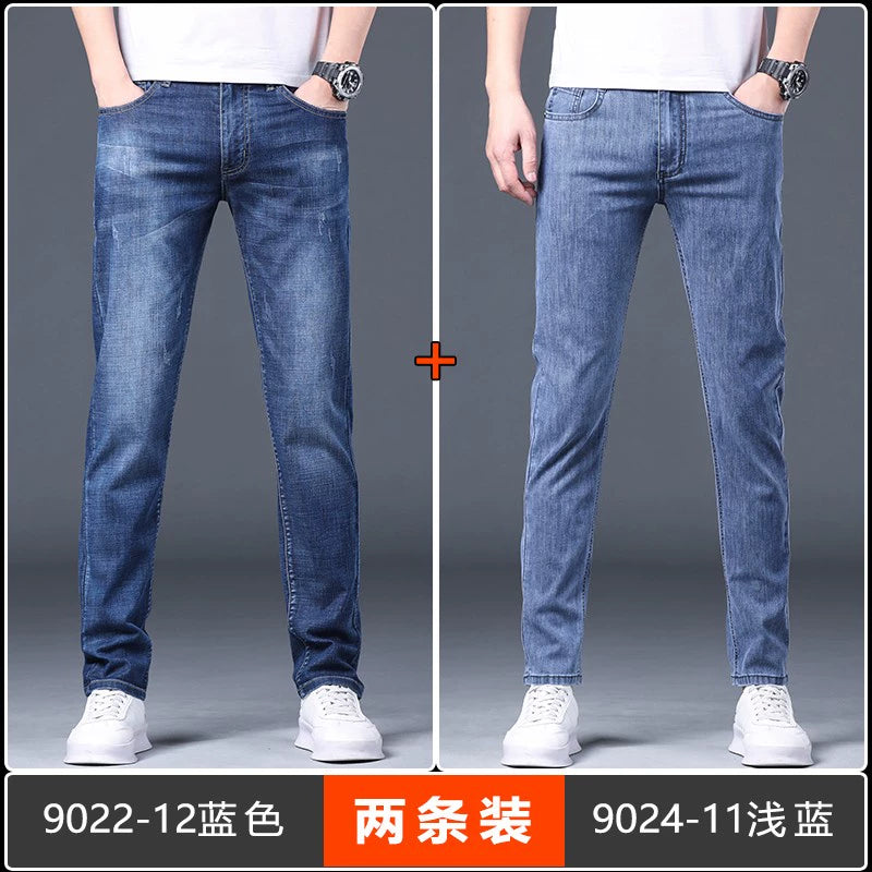 Importé - Lot 2x Playboy Pantalon Homme Jean Slim Décontracté En Stretch