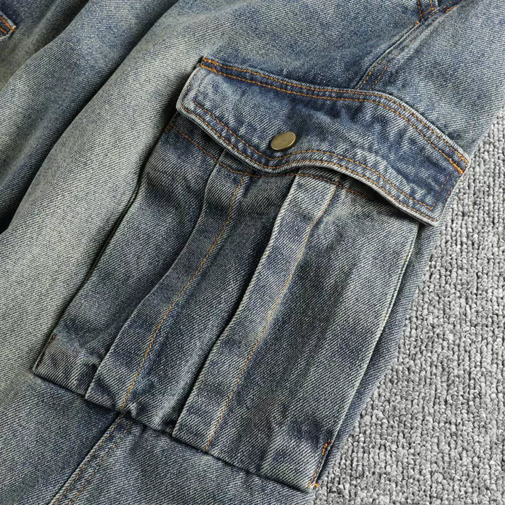 Importé - Pantalon Jean cargo Homme Tendance Style Rétro