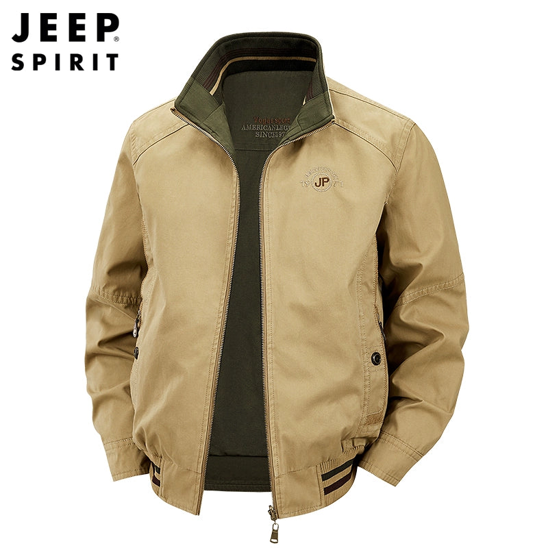 Importé - Veste Jacket 2Face Homme Col Montant Manches Longues 100% coton