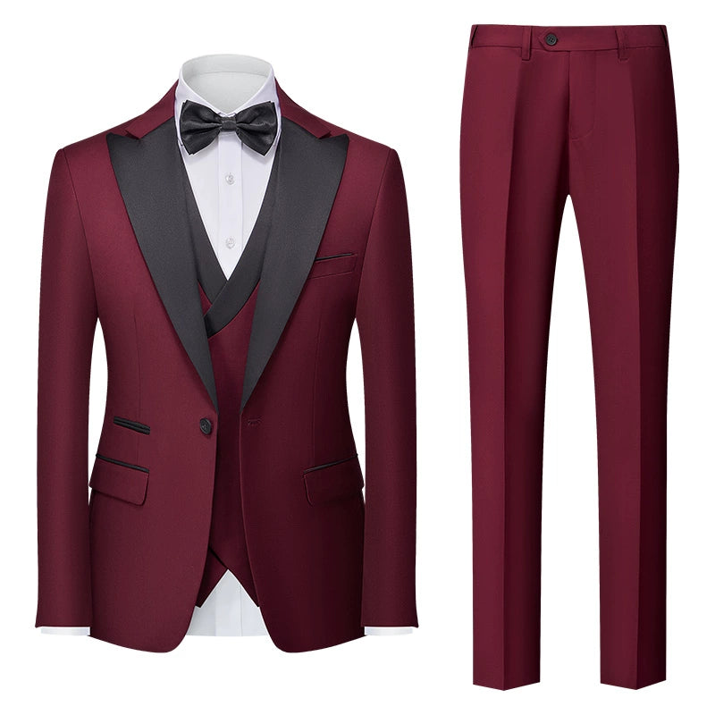 Importé - Ensemble Smoking Costume Homme Style Britannique 3 Pièces
