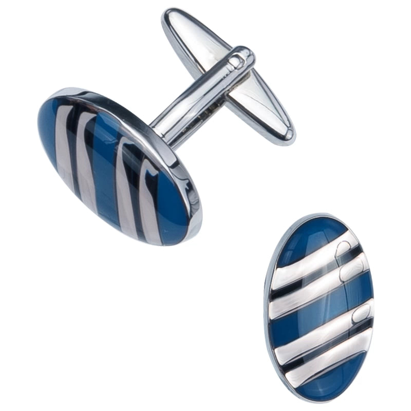 Importé - HANY  Boutons de Manchettes Homme En Bleu