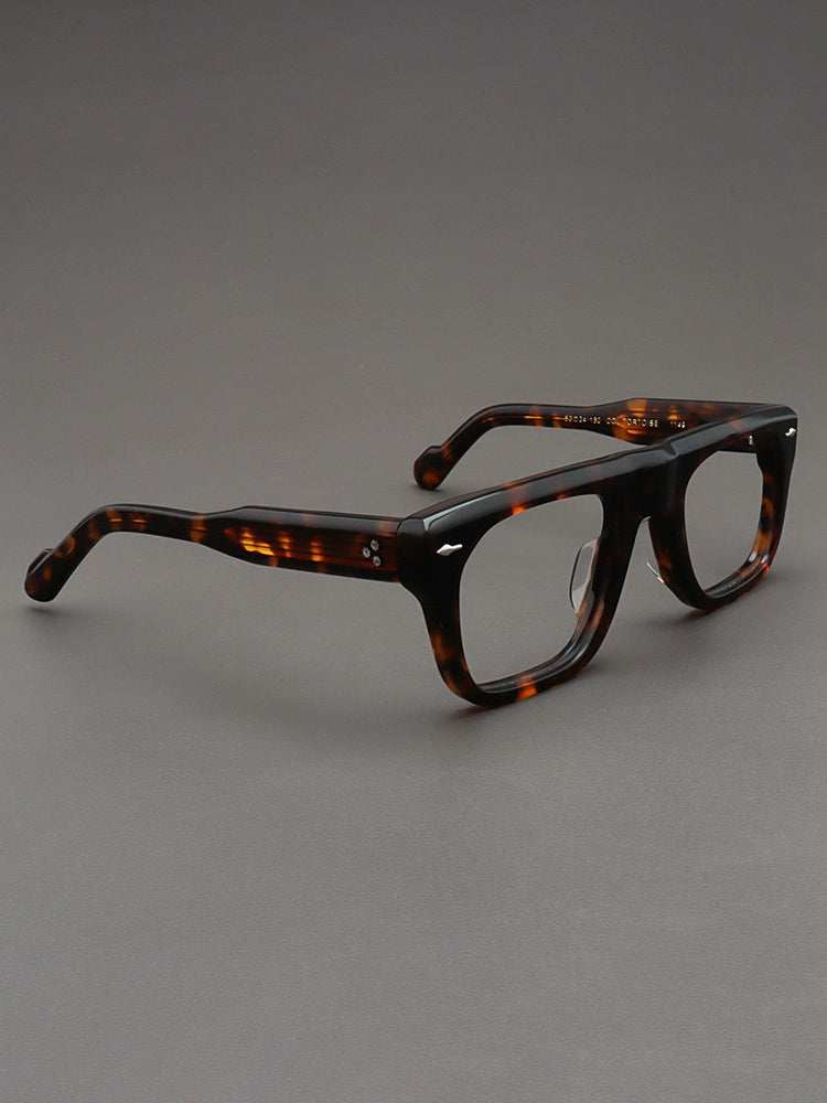 Importé - Monture Rétro Épaisse Lunettes Homme
