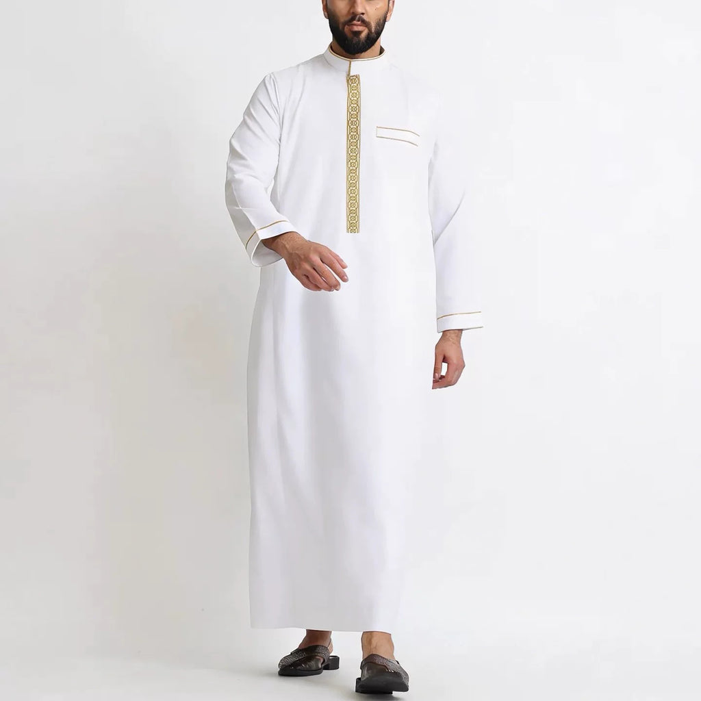 Importé - Boubou Homme Brodé Emirats Manche Longue