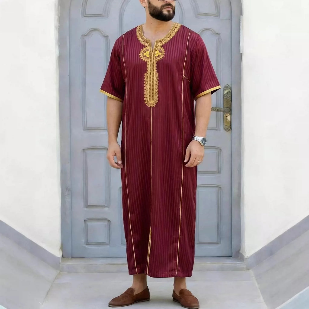 Importé - Boubou Homme Marocain broder Décontracté