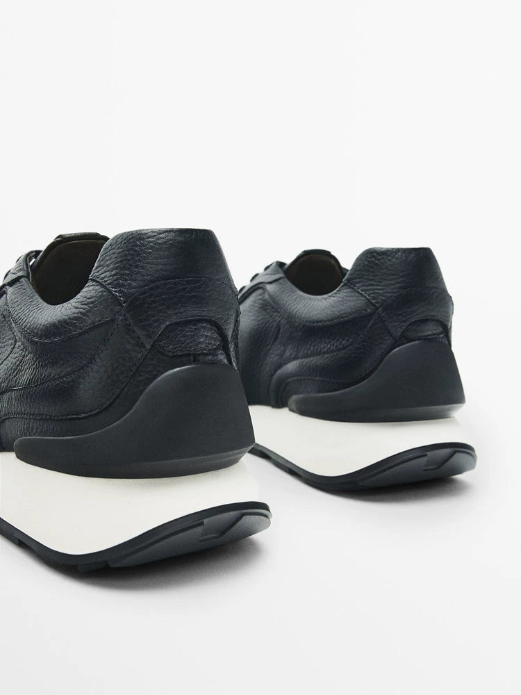 Importé - Chaussure Homme 100% Cuir Basket Sport Décontractées