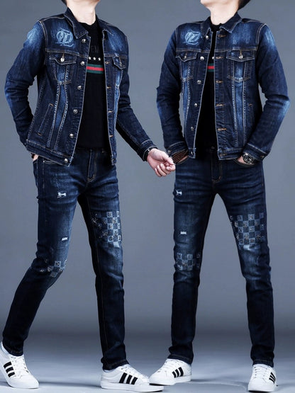 Importé - Ensemble Jacket Homme Slim Fit En Stretch