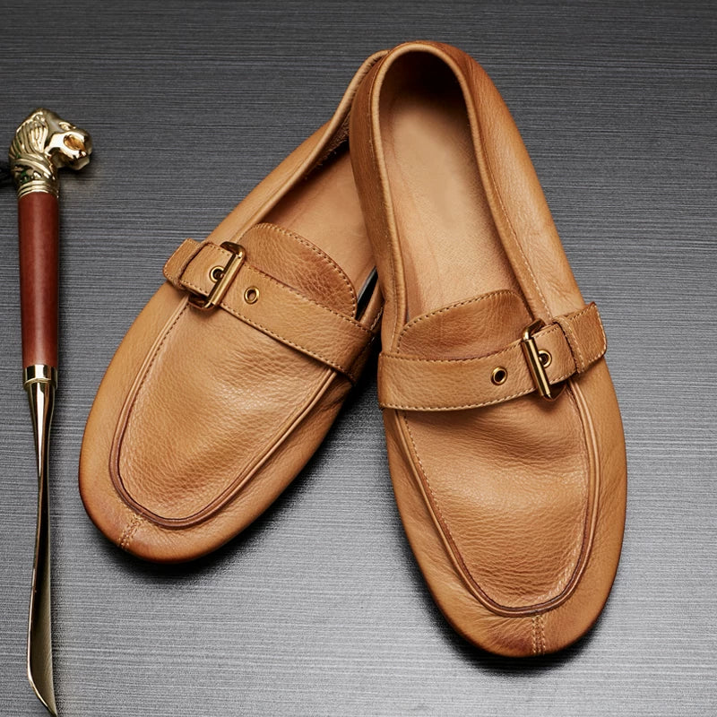 Importé - Chaussure Homme Mocassins En Cuir Véritable