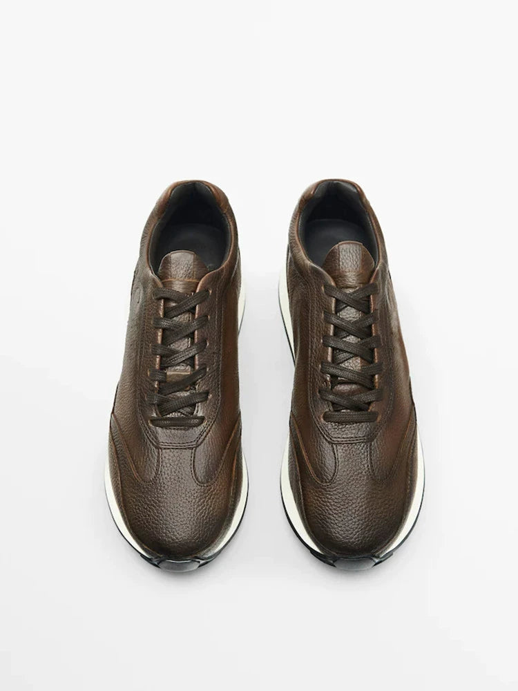 Importé - Chaussure Homme Basket Sport Décontractées En Cuir Véritable