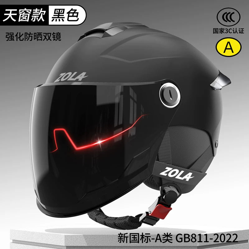 Importé - Casque Blindé Anti-Choc Protection Moto Electrique Certifié 3C