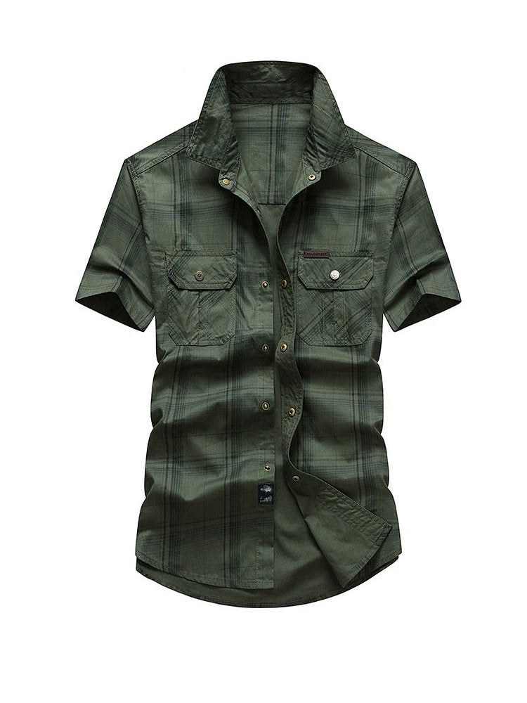 Importé - Chemise Homme En Pur Coton Manches Courtes