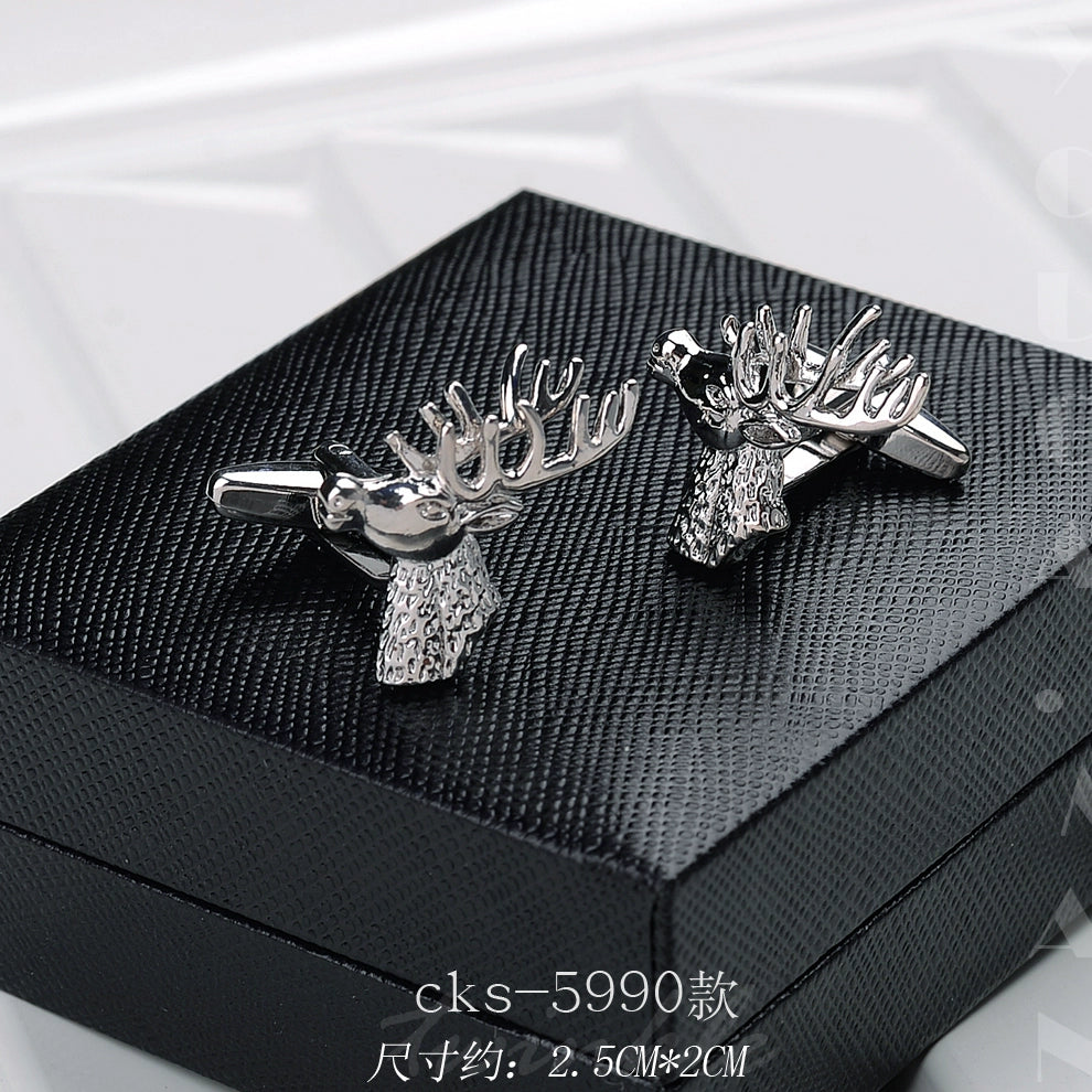 Importé - Boutons de Manchettes Homme - En Argent Brillant