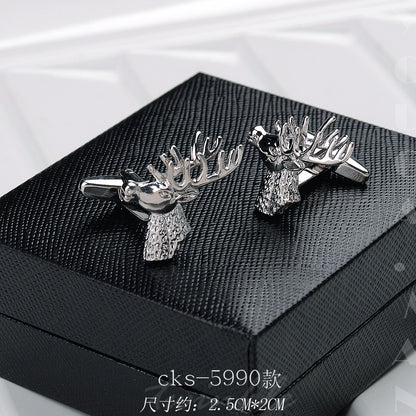 Importé - Boutons de Manchettes Homme - En Argent Brillant