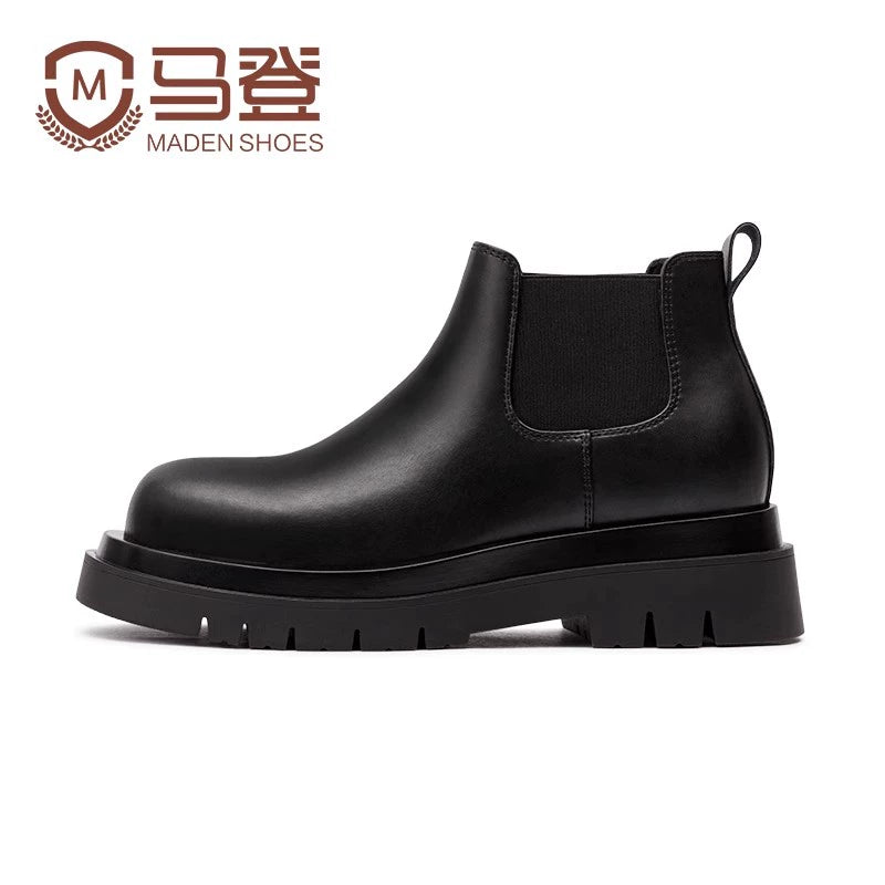 Importé - Chaussure Homme Bottes Chelsea Cuir Rétro