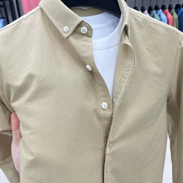 Importé - Chemise Homme Manches Longues Pur Coton
