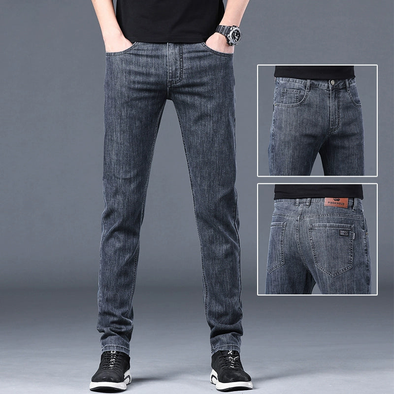 Importé - Playboy Pantalon Homme Jean Slim Décontracté En Stretch