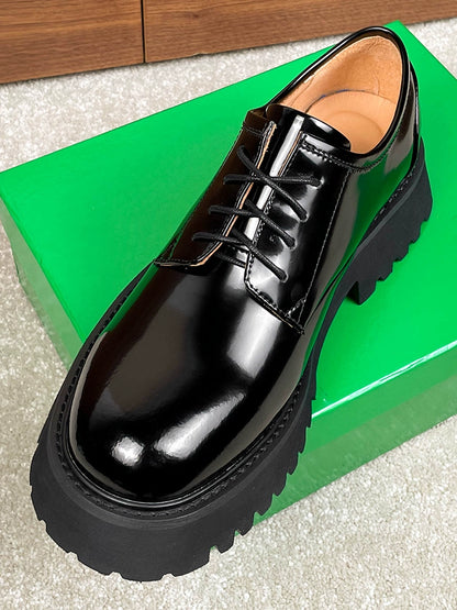 Importé - Chaussure Homme Derby Britanniques En Cuir A Semelles 8Cm