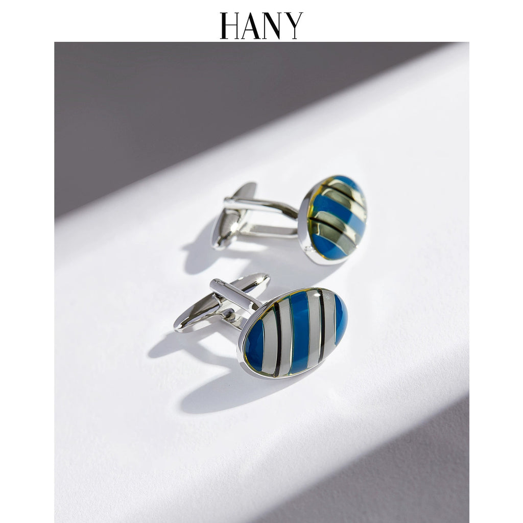 Importé - HANY  Boutons de Manchettes Homme En Bleu