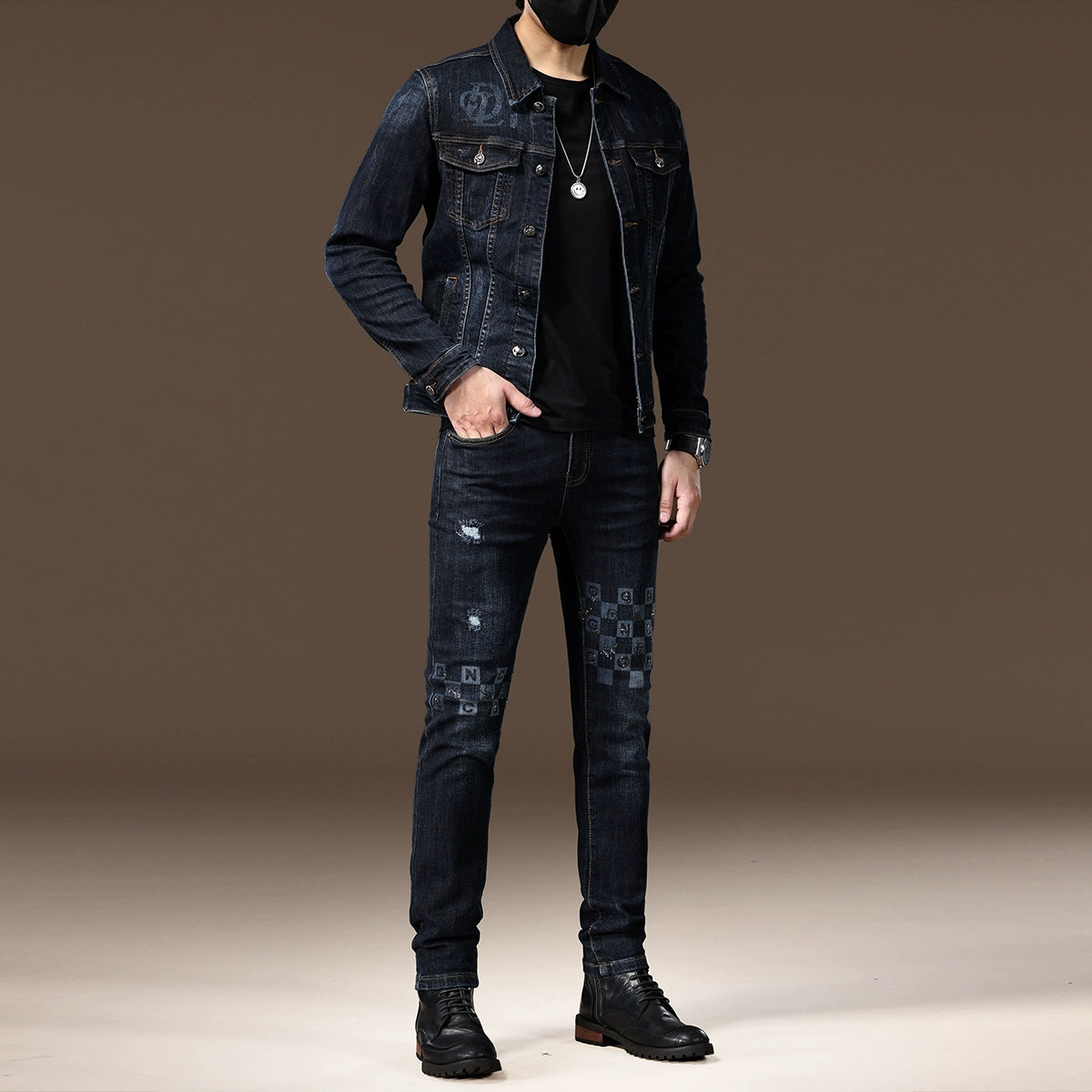 Importé - Ensemble Jacket Homme Slim Tendance