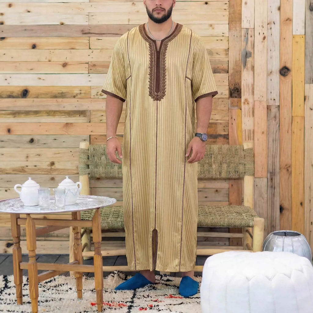 Importé - Boubou Homme Marocain broder Décontracté