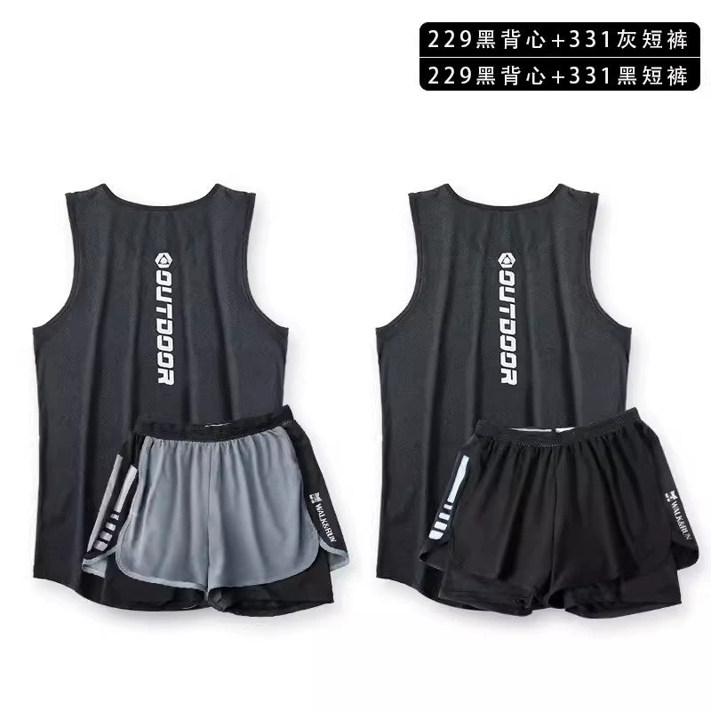 Importé - Ensemble Fitness Sport Homme Gilet + Short