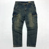 Importé - Pantalon Jean cargo Américain Homme Délavé
