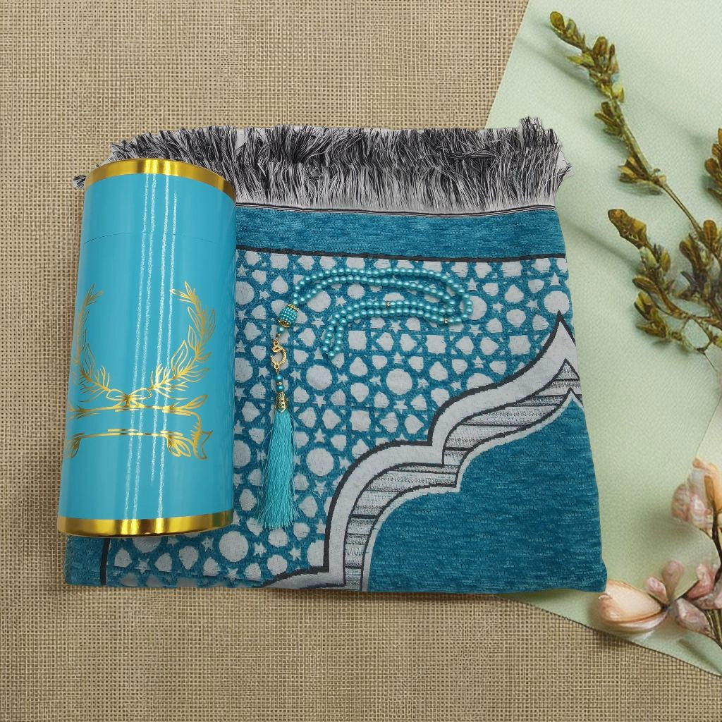 Importé -  Ensemble Coffret prière -Tapis + Chapelet